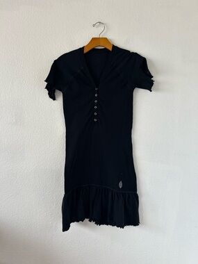 Free People Movement Black Women's Ribbed Mini Dress Size S